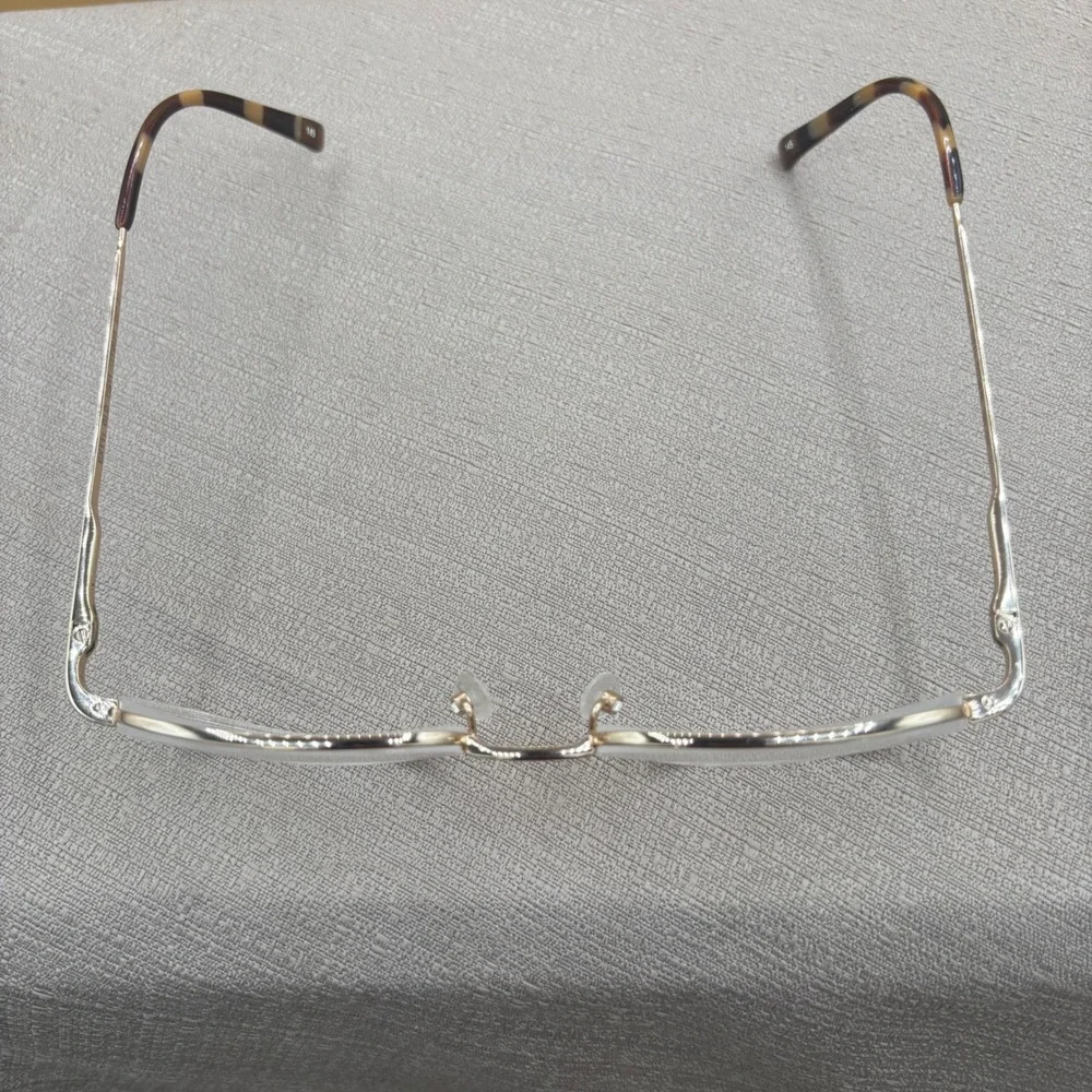 Titmus EXT11 Gold Metal Oval Eyeglasses‎ Frames Tortoise Shell Z87-2+ 52-19-145